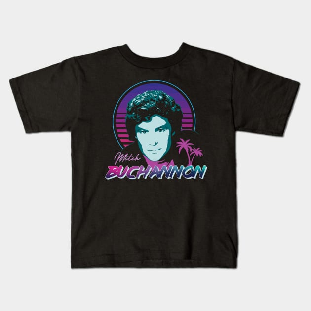 Mitch Buchannon Kids T-Shirt by slawisa